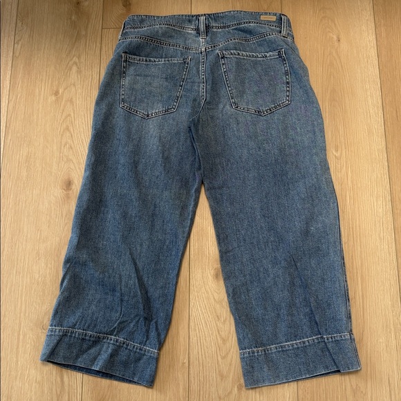 Liverpool Los Angeles Cropped Button Fly Jeans Size 8 / 29 Wide Leg - Picture 7 of 7